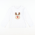 Appliquéd Reindeer Long Sleeve Shirt - White Knit