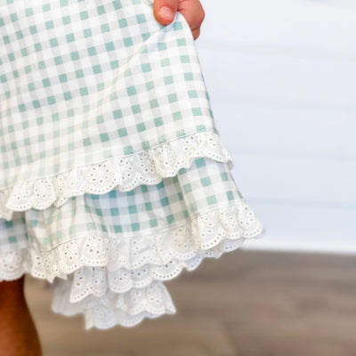 Aubrey Dress - Sage Check - Stellybelly