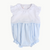 Embroidered Ruffle Girl Bubble - Light Blue