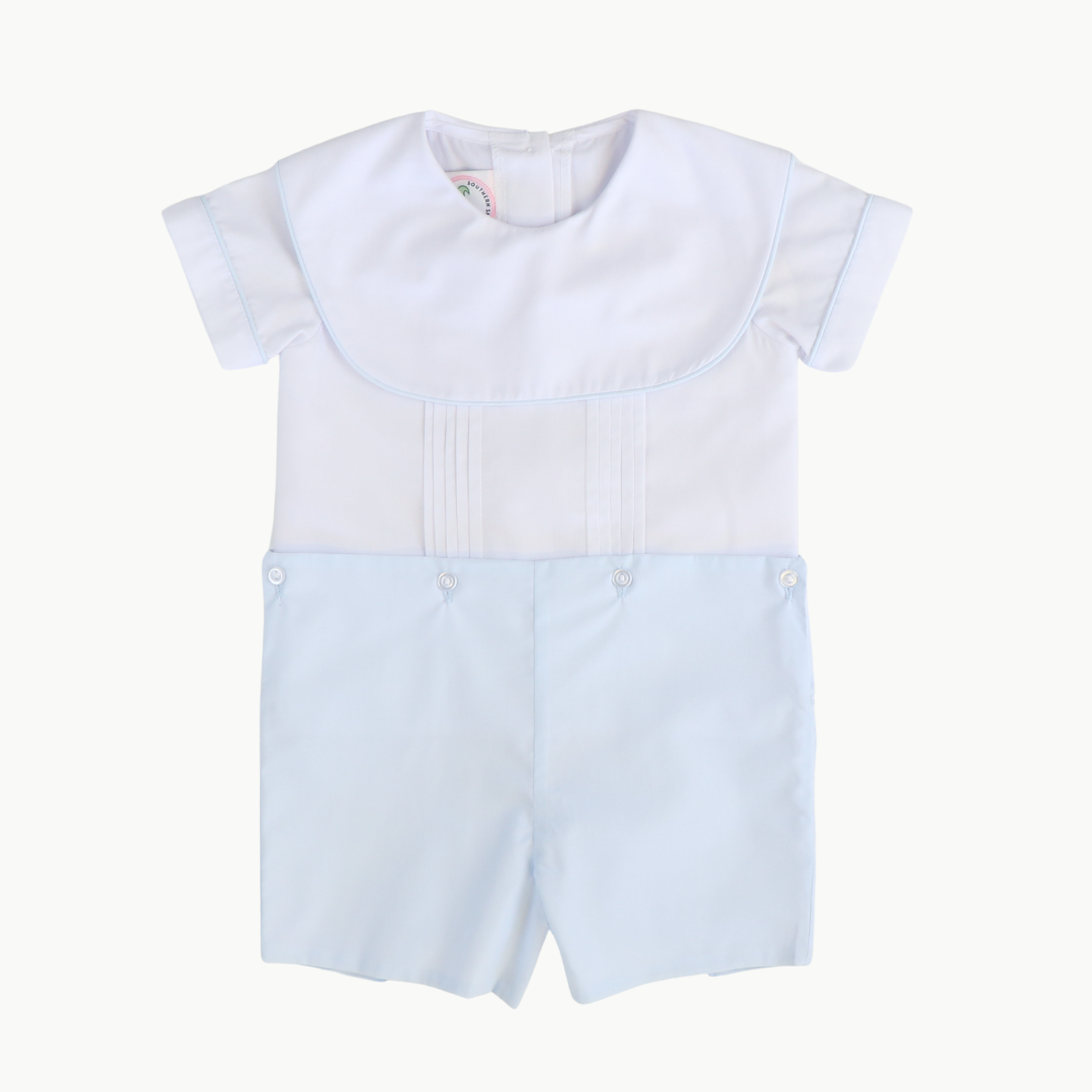 Bib Collar Short Set - Light Blue