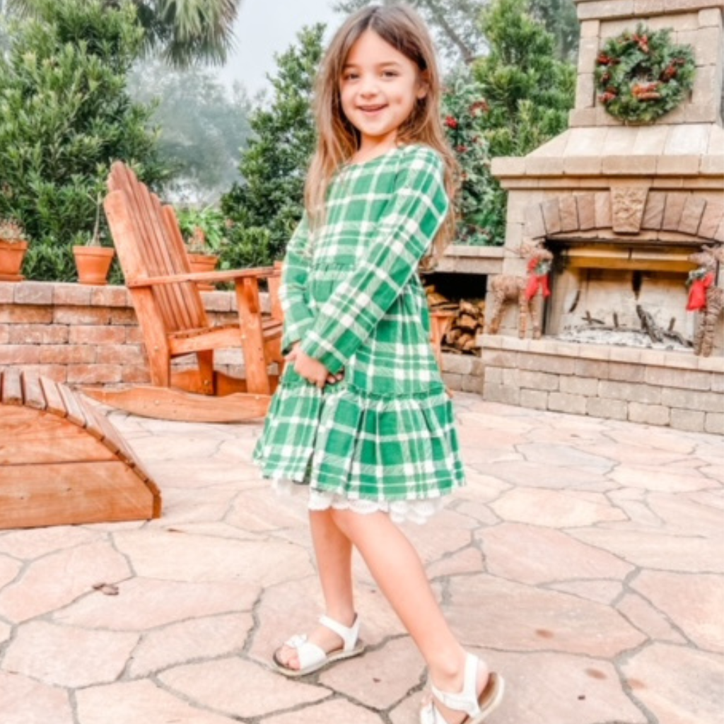 Tallulah Dress - Evergreen Plaid