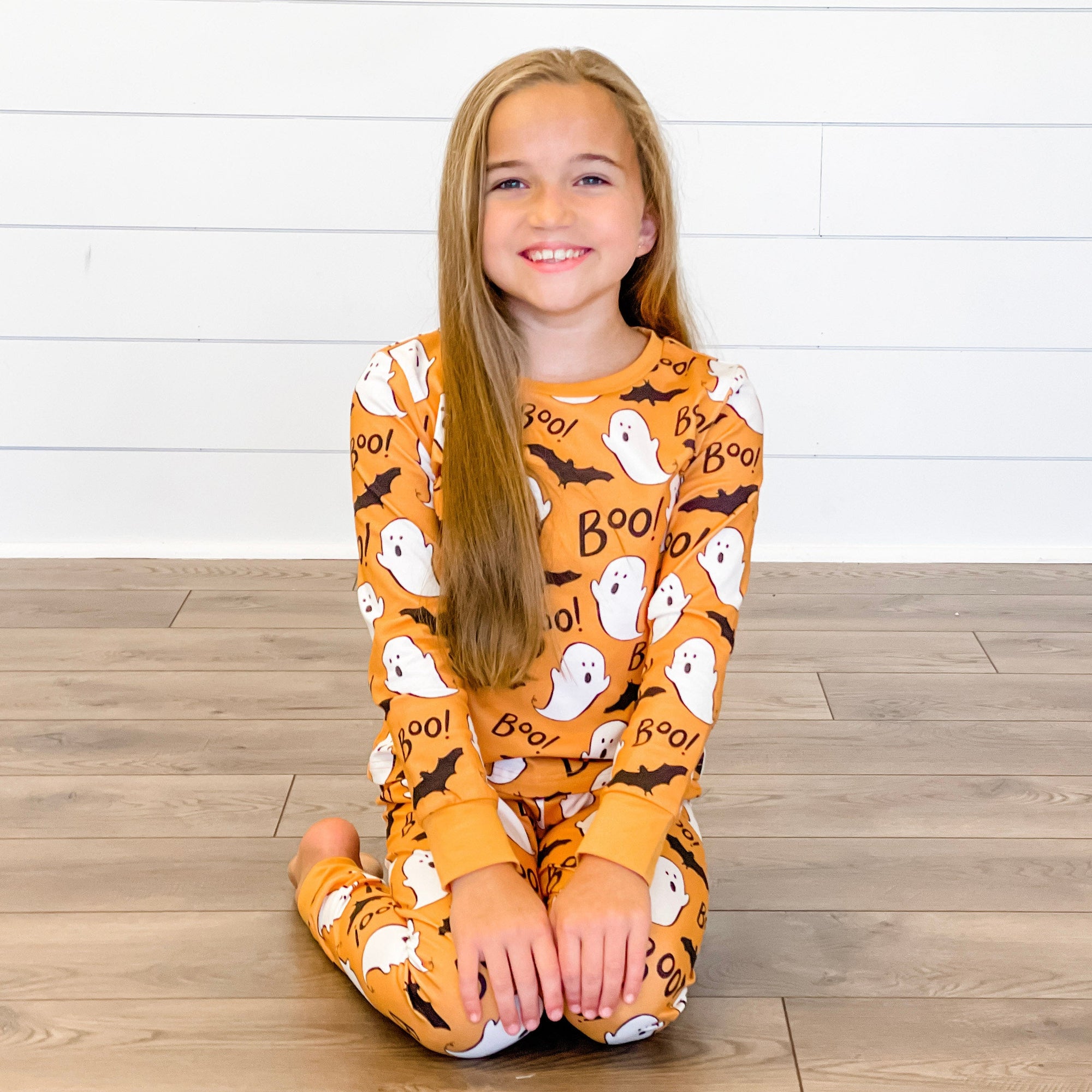 Spooky Orange Knit Pajama Set - Stellybelly