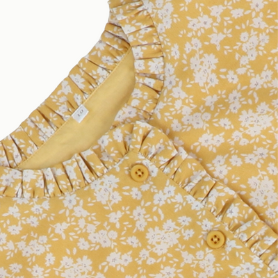 Madison Midi Dress- Mustard Floral