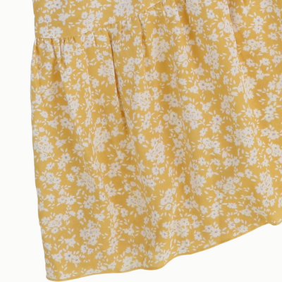 Madison Midi Dress- Mustard Floral