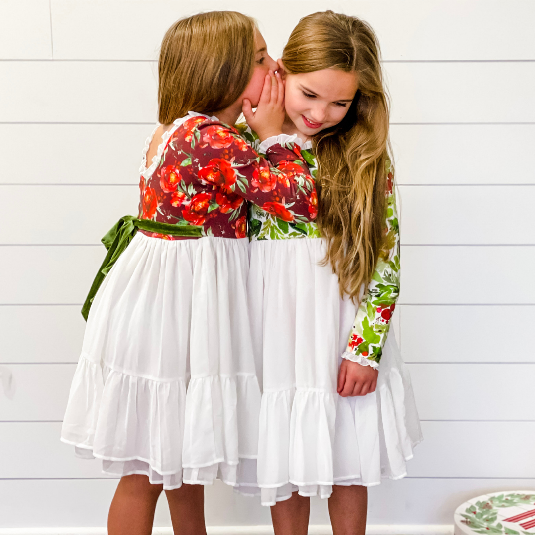Victoria Dress - Christmas Rose - Stellybelly
