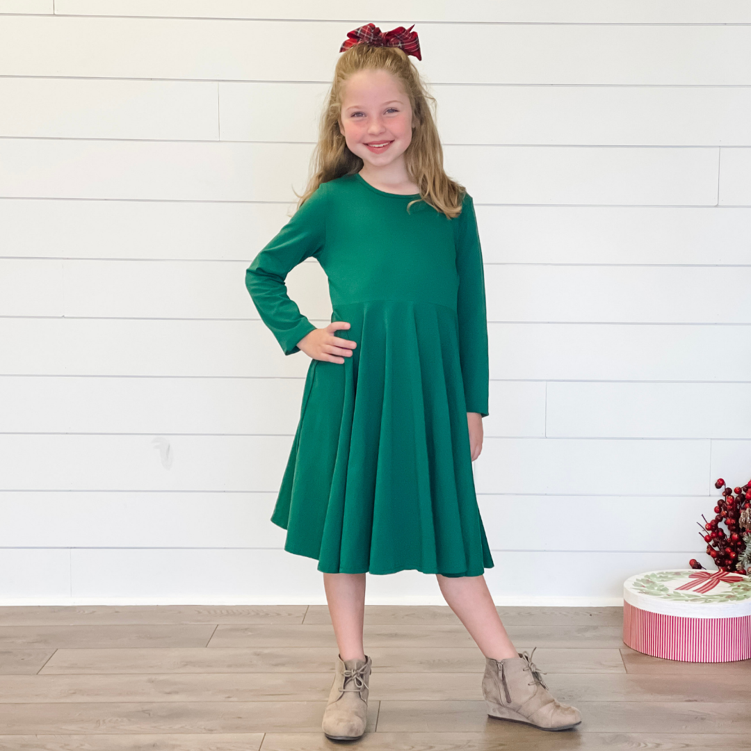 Twirl Dress - Evergreen - Stellybelly