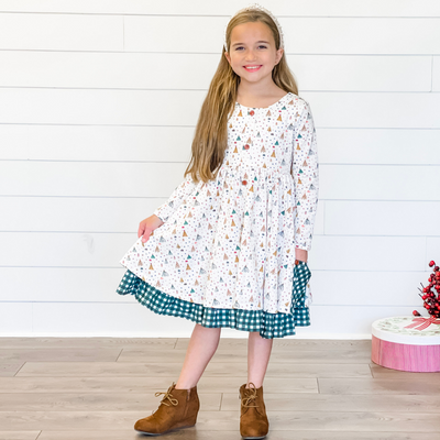 Addison Dress - White Christmas Eve - Stellybelly