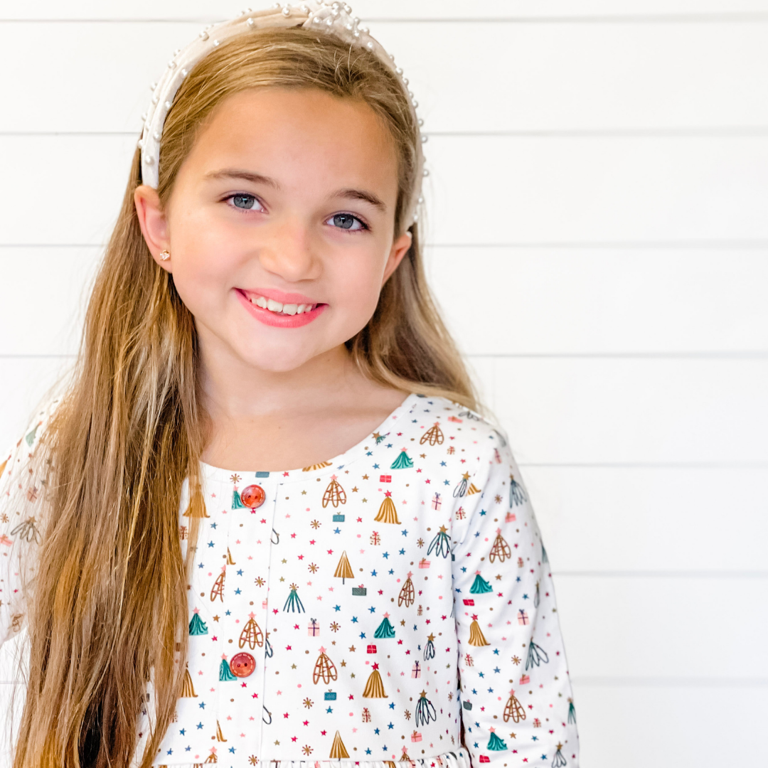 Addison Dress - White Christmas Eve - Stellybelly