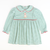 Appliquéd Labrador Dress - Christmas Green Stripe Knit