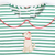 Appliquéd Labrador Dress - Christmas Green Stripe Knit