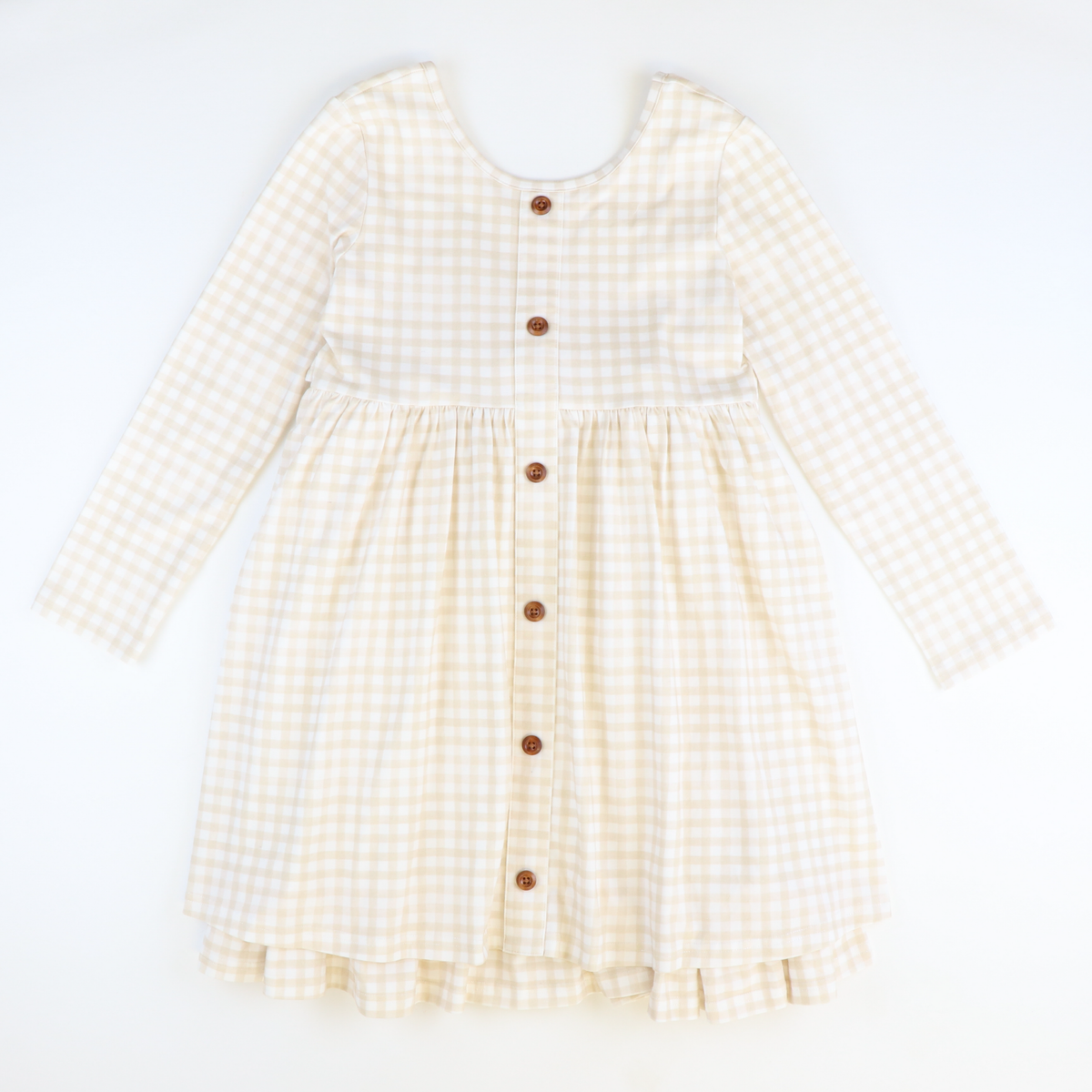 Addison Dress - Tan Check - Stellybelly
