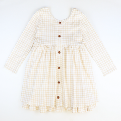 Addison Dress - Tan Check - Stellybelly