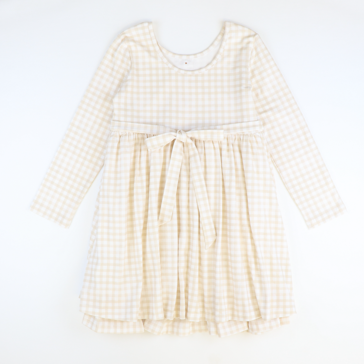 Addison Dress - Tan Check - Stellybelly