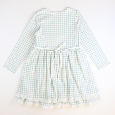 Aubrey Dress - Blue Green Check