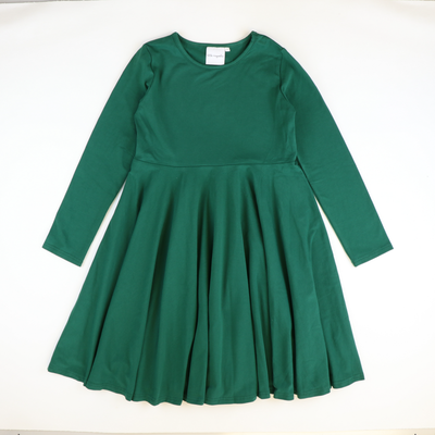 Mila Twirl Dress - Evergreen