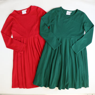 Mila Twirl Dress - Evergreen