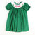 Smocked Christmas Trees & Bow Bishop - Christmas Green Corduroy
