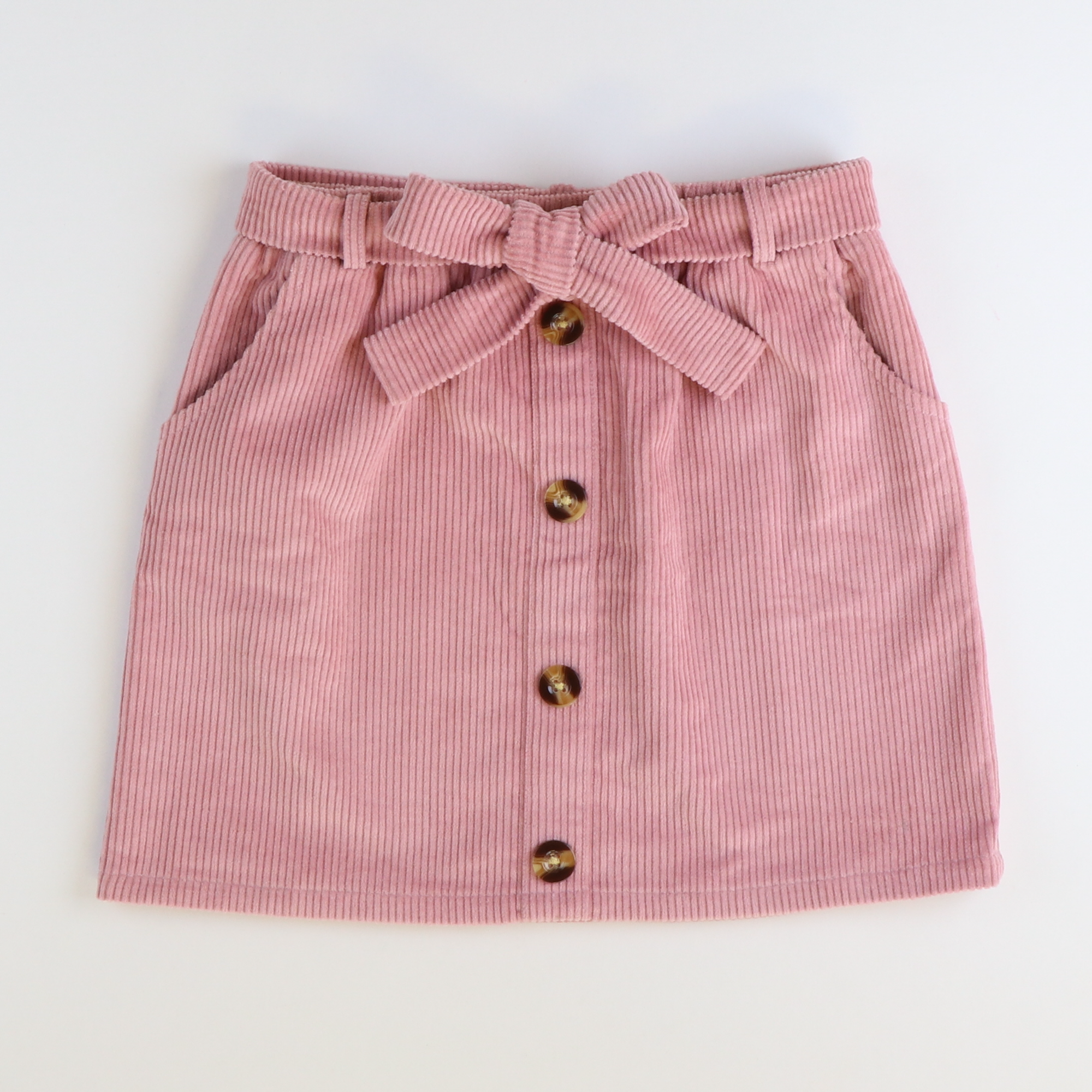 Mauve Corduroy Belted Skirt - Stellybelly