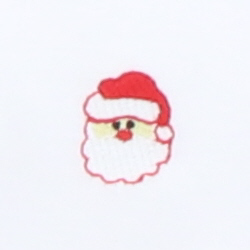 Embroidered Santa Face Nightgown - Classic White - Stellybelly