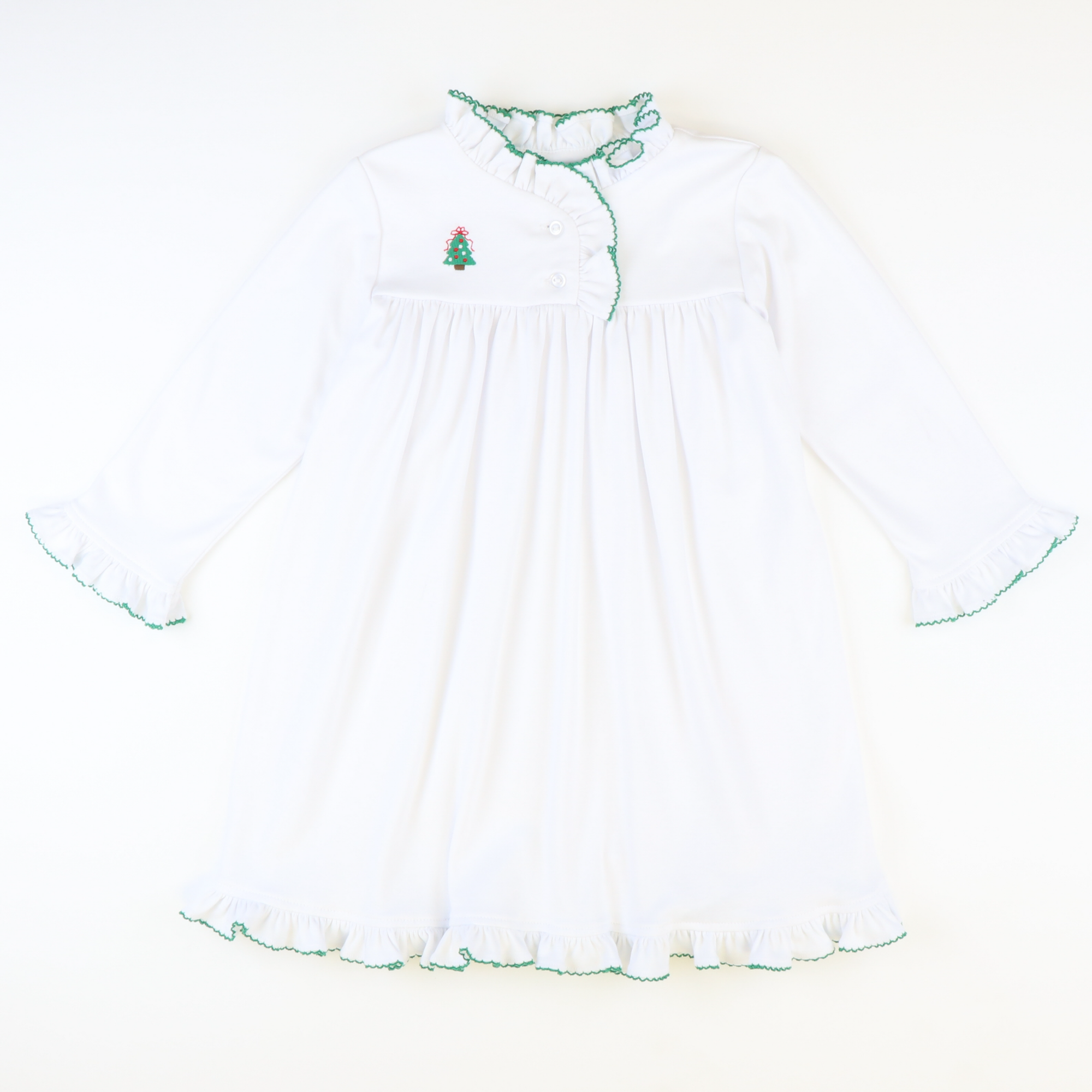 Embroidered Christmas Tree Knit Gown