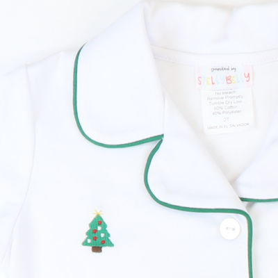 Embroidered Christmas Tree Pajama Set - Stellybelly