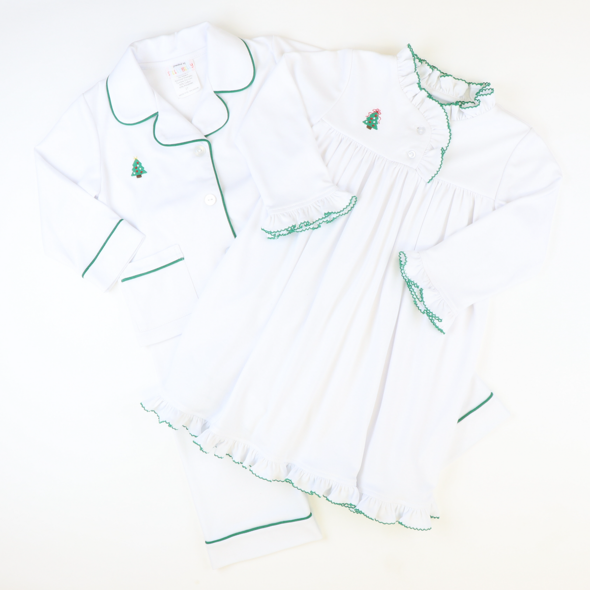 Embroidered Christmas Tree Loungewear Set