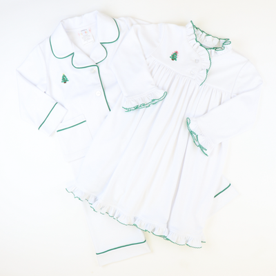 Embroidered Christmas Tree Loungewear Set