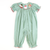 Smocked Christmas Friends Long Bubble - Christmas Green Micro-Gingham - Stellybelly