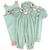 Smocked Christmas Friends Long Bubble - Christmas Green Micro-Gingham - Stellybelly