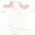 Smocked Christmas Holly Geo Girl Long Bubble - White Corduroy