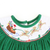 Smocked Santa & Reindeer Girl Long Bubble - Christmas Green Corduroy