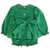 Smocked Santa & Reindeer Collared Top & Bloomer Set - Christmas Green Corduroy - Stellybelly