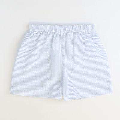Signature Shorts - Light Blue Stripe Seersucker - Stellybelly