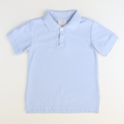 Signature Short Sleeve Polo - Light Blue Pique