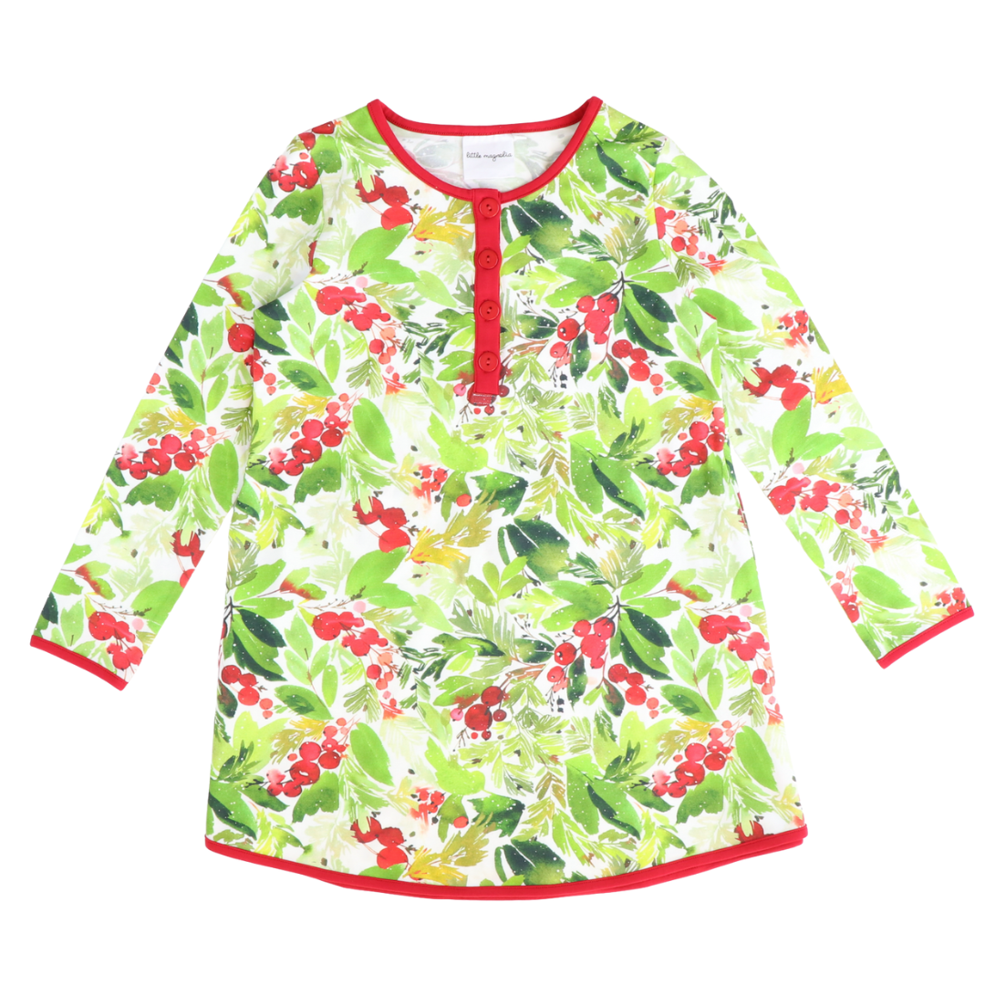 Knit Lounge Shirt - Winter Berries