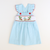 Smocked Crab Island Angel Wing Dress - Sky Check Seersucker - Stellybelly