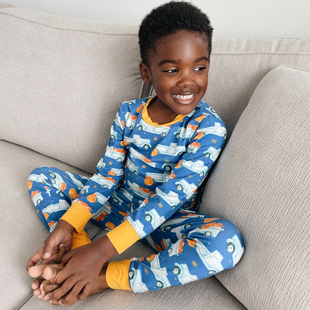 Pumpkins & Trucks Knit Pajama Set***