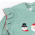 Appliquéd Christmas Friends Top - Green Micro Stripe Knit