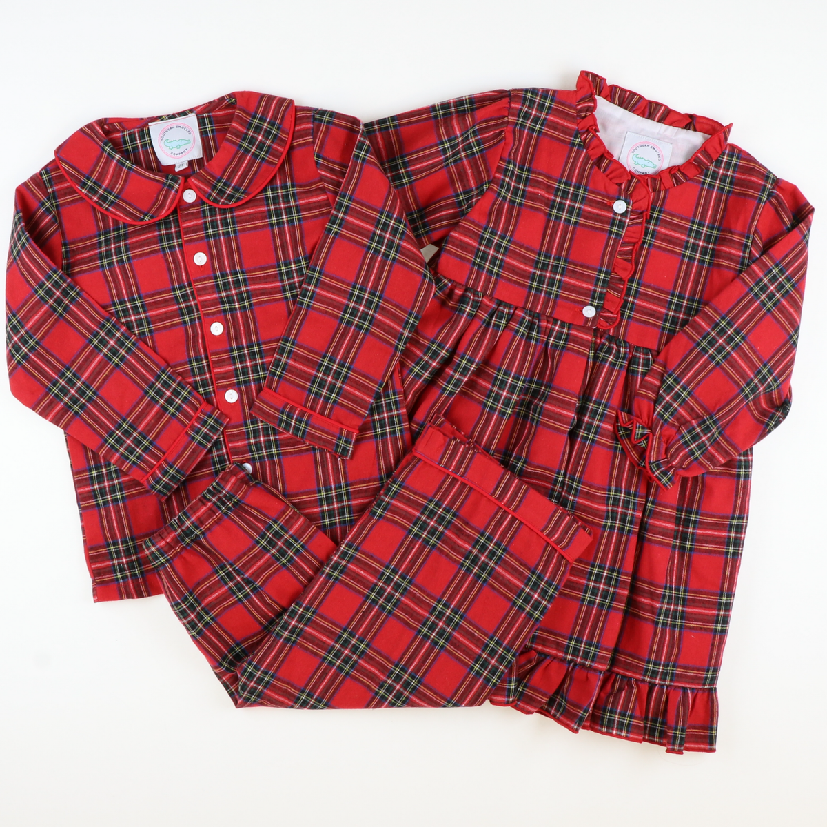 Christmas Plaid Flannel Gown