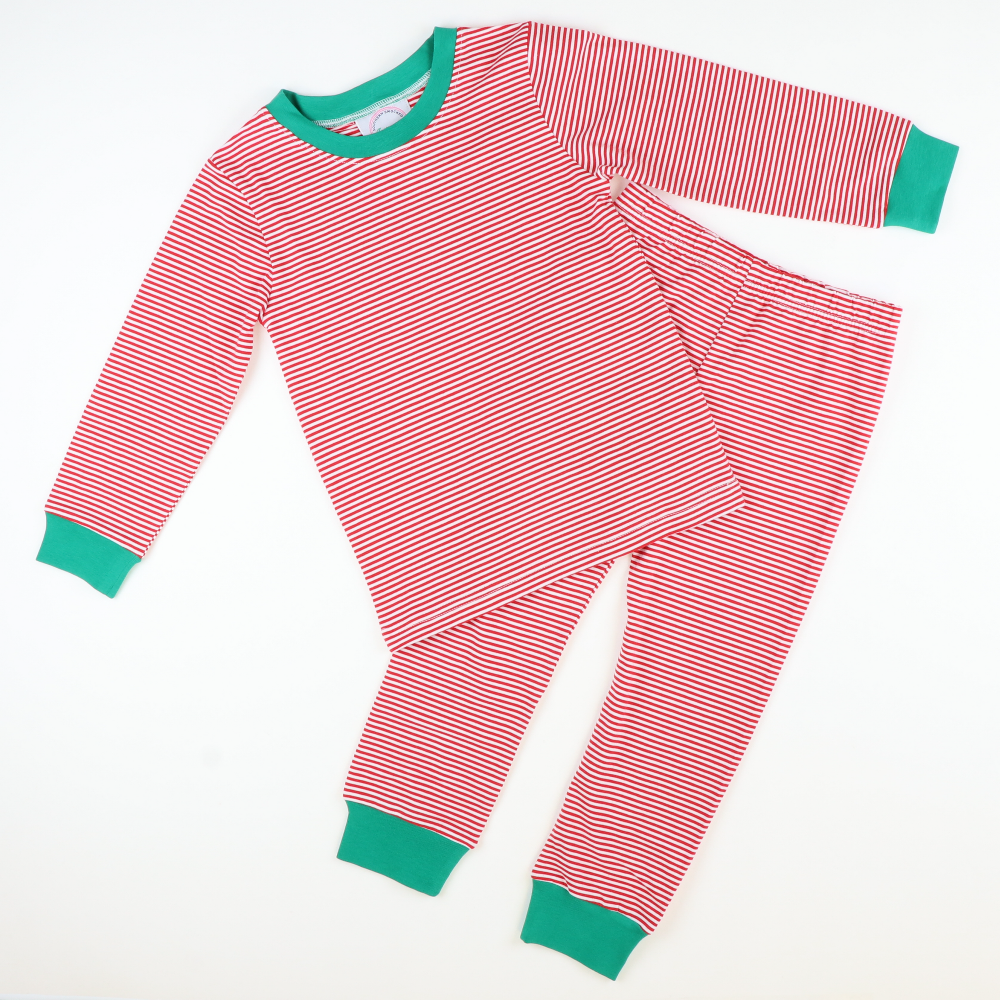 Red Stripe Knit Pajama Set