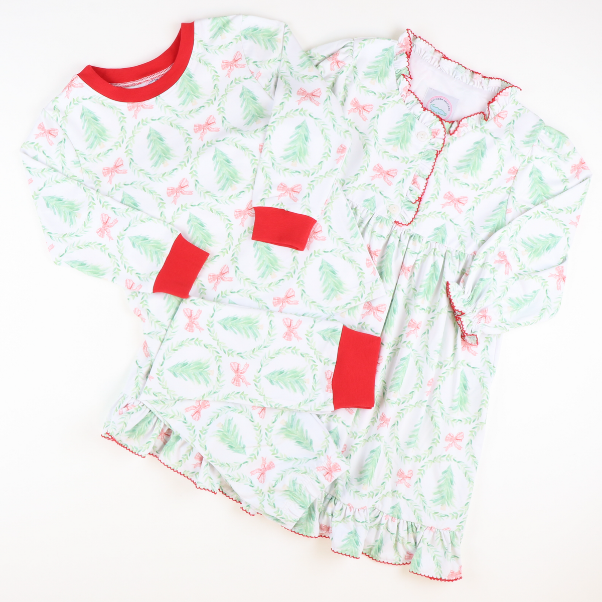 Heirloom Christmas Trees Knit Pajama Set