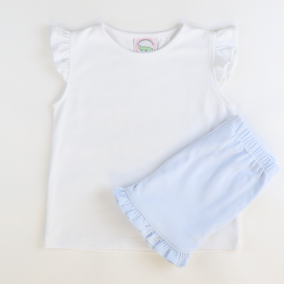 Out & About Flutter Top - White Knit