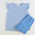 Out & About Ruffle Shorts - Party Blue Knit