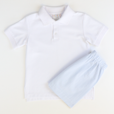 Signature Short Sleeve Polo - White Pique