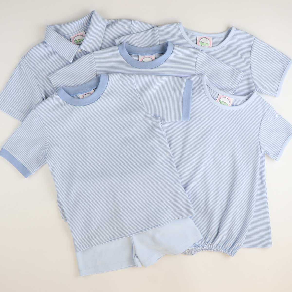 Out & About Dress - Light Blue Micro Stripe Knit