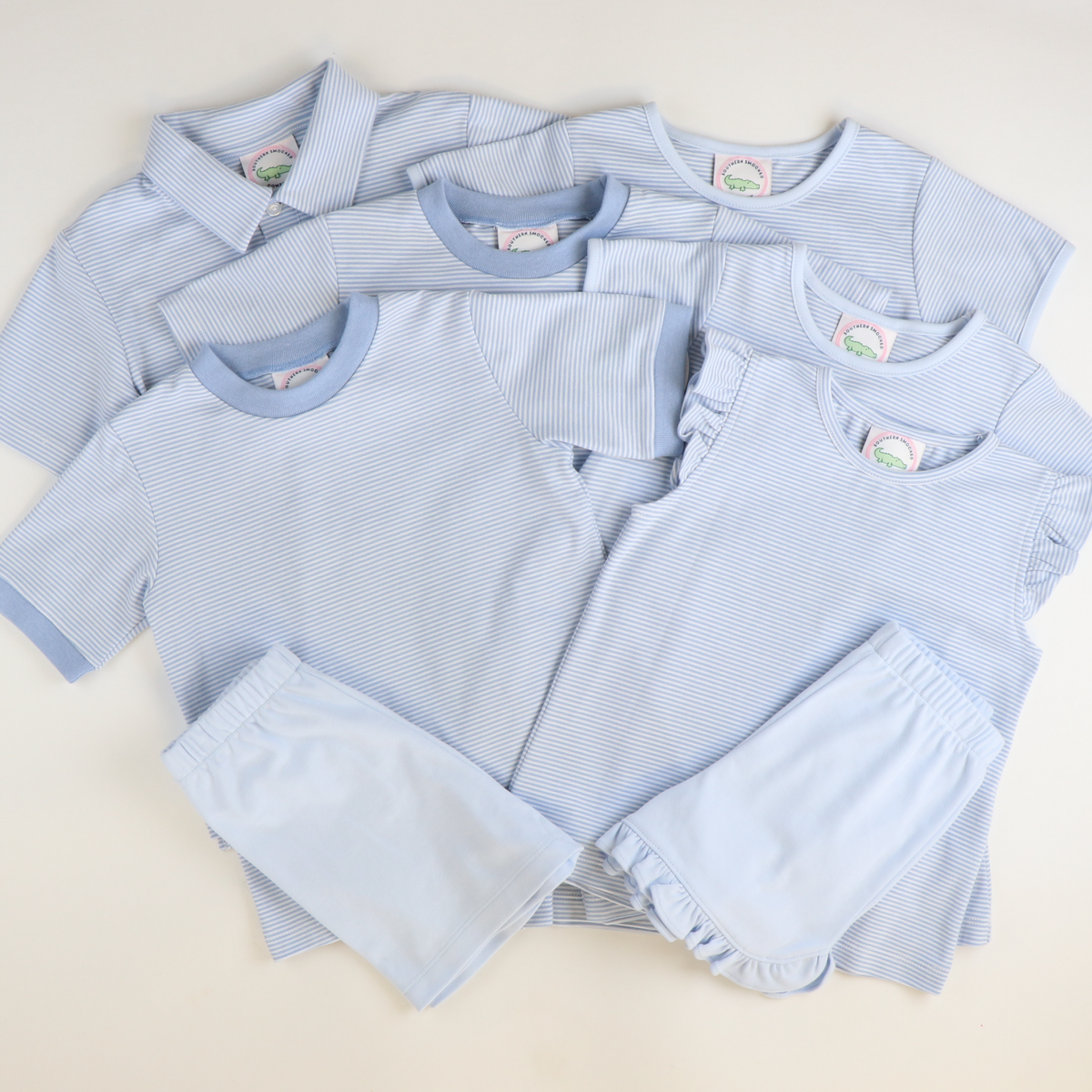 Out & About Dress - Light Blue Micro Stripe Knit