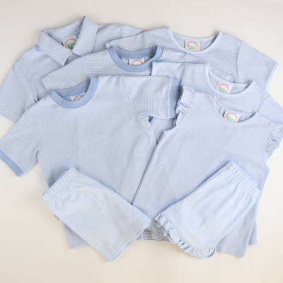 Out & About Boy Shorts - Light Blue Knit