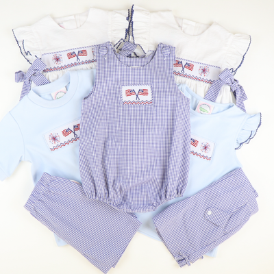 Signature Shorts - Royal Blue Sandra Gingham Plaid - Stellybelly