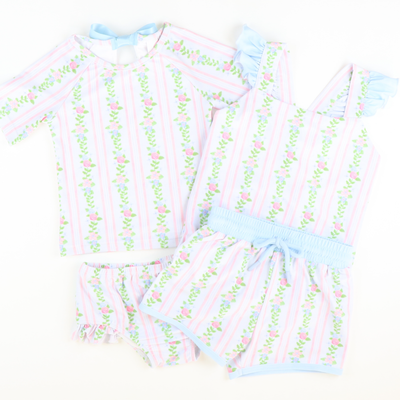 Alys Floral Two-Piece Rash Guard