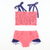 Americana Smocked Two-Piece Swimsuit